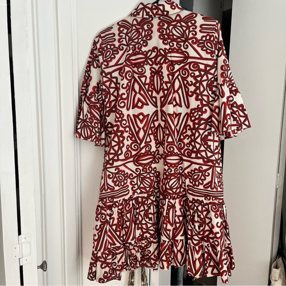 LA DOUBLE J CHOUX DRESS PARNAVEG PRINTED COTTON SIZE SMALL RUFFLED MINI - Picture 5 of 6